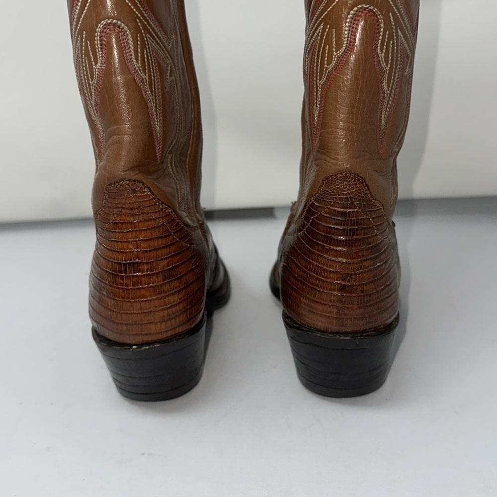 Lizard skin cowboy boots size 4 1/2 B - Picture 3 of 9